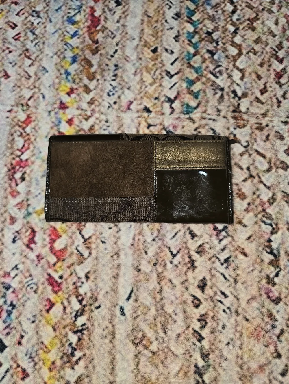 Vintage Coach Signature Patchwork Envelope Wallet